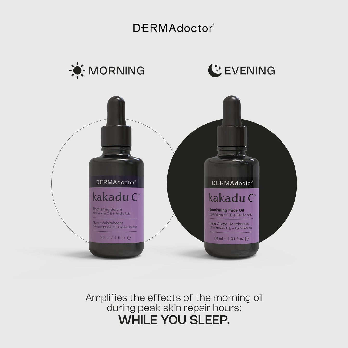 DERMAdoctor Vitamin C Oil for Face, Hydrating 20% Vitamin C Night Oil, 1 Oz