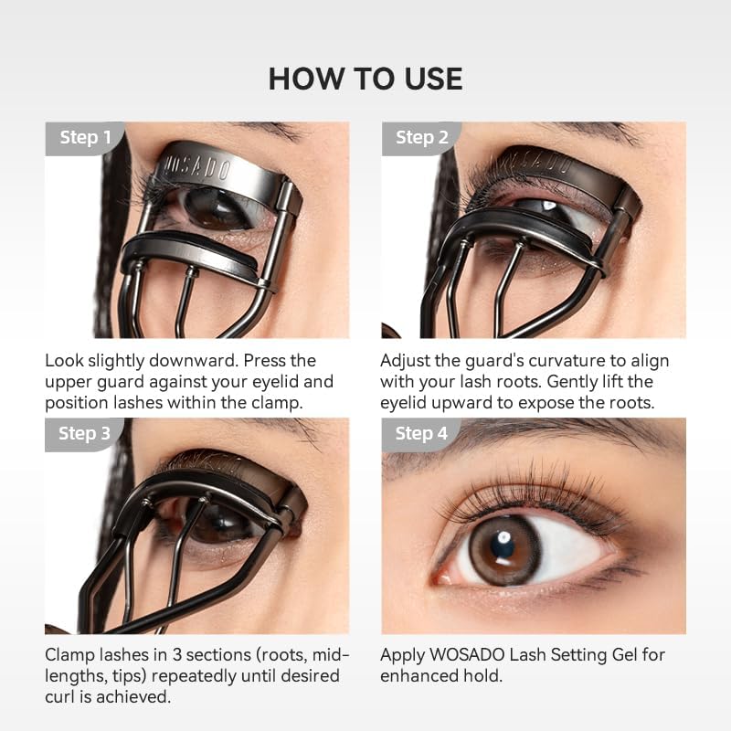 Classic Eyelash Curler - Light Grey, Precision Curling Tool for Stunning Lashes