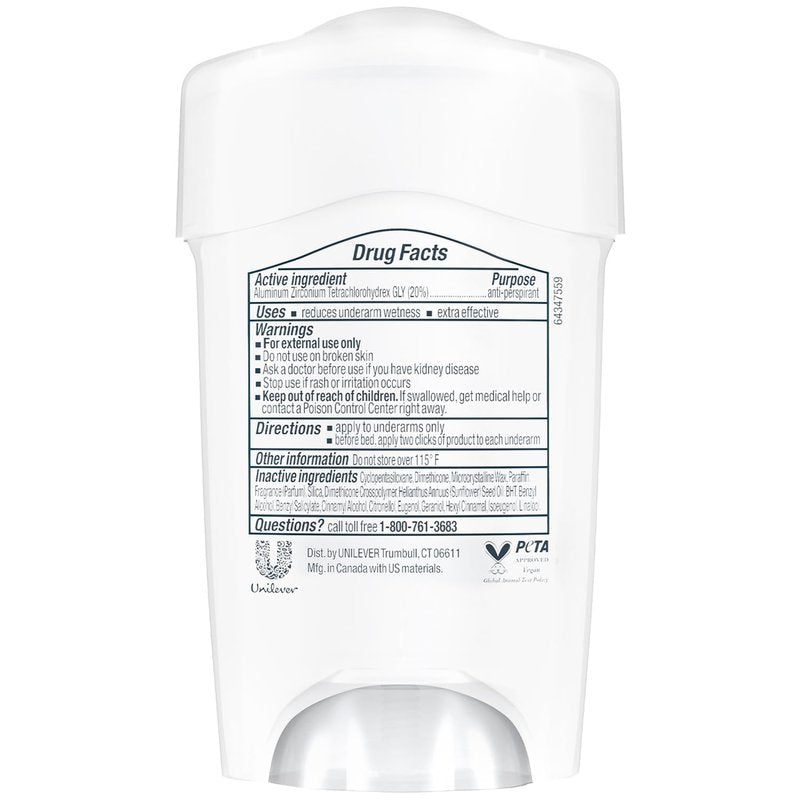 Dove Deodorant for Women, Clinical Protection Antiperspirant, Original Clean 4-Pack – Prescription Strength Wetness Defense with ¼ Moisturizers, 1.7 Oz Ea