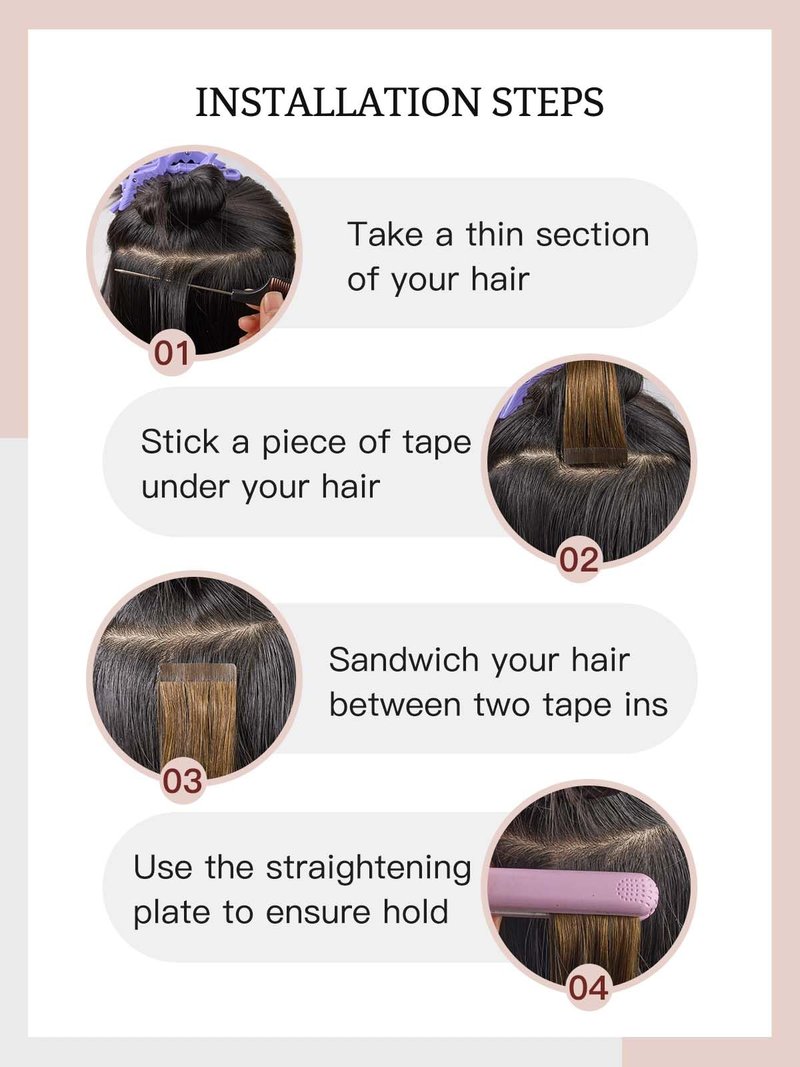 LOVELINE Tape in Hair Extensions Human Hair, Chocolate Brown, 20 Inch 20pcs 50g, Skin Weft Seamless Invisible, Soft and Thick Luxury Remy Human Hair Extensions