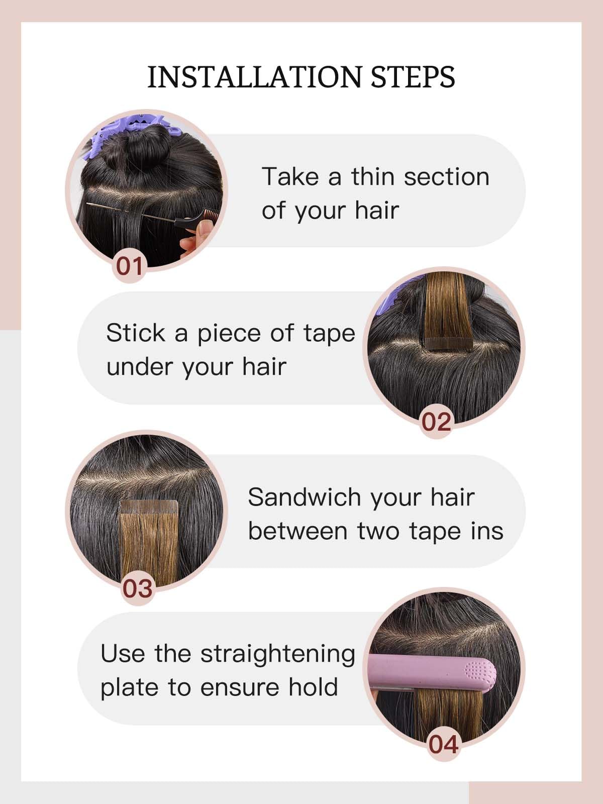 LOVELINE Tape in Hair Extensions Human Hair, Chocolate Brown, 20 Inch 20pcs 50g, Skin Weft Seamless Invisible, Soft and Thick Luxury Remy Human Hair Extensions