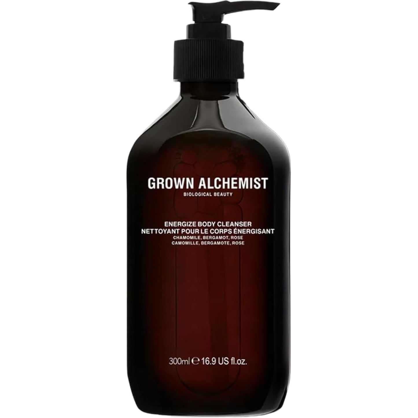 Grown Alchemist Energize Body Cleanser, Chamomile, Bergamot & Rose Gentle Bodywash. Hydrates and Cleanses Skin (300 ml).