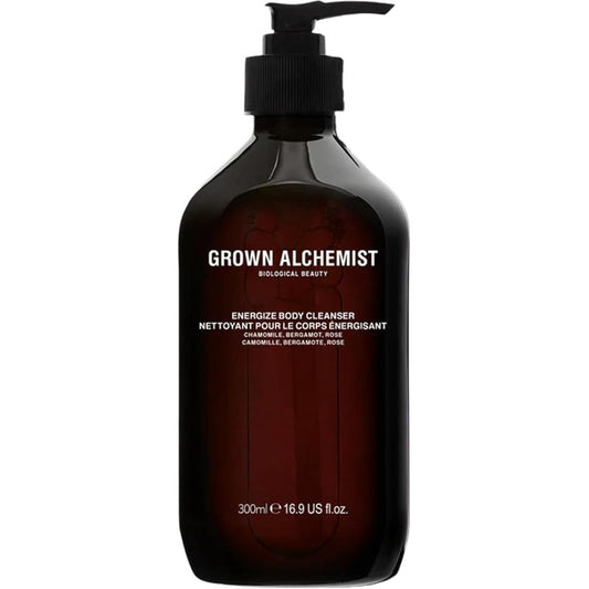 Grown Alchemist Energize Body Cleanser, Chamomile, Bergamot & Rose Gentle Bodywash. Hydrates and Cleanses Skin (300 ml).