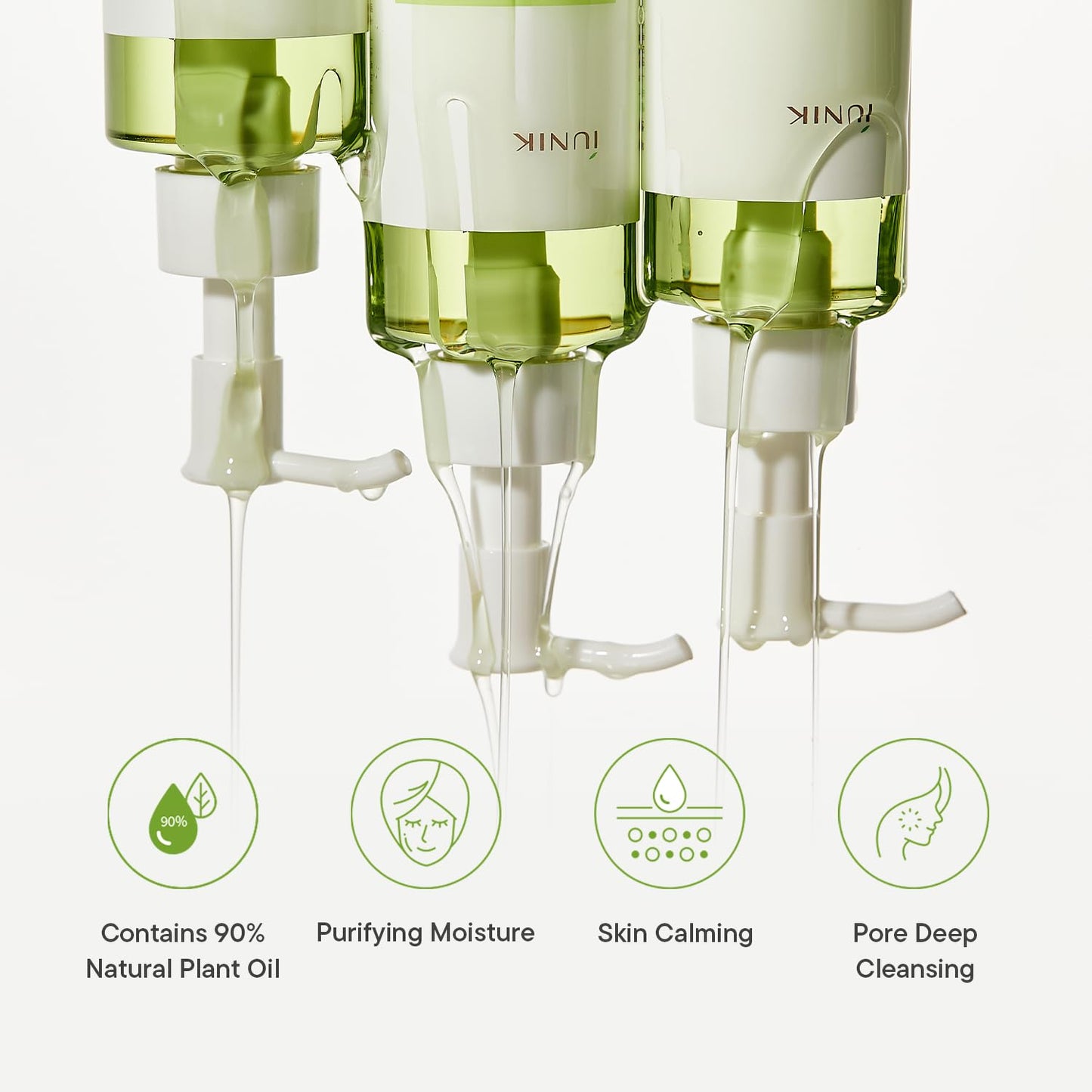 IUNIK Centella Green Fresh Cleansing Oil - Gentle Oil Cleanser for Pore Control & Makeup Removal | 200ml / 6.7 fl oz