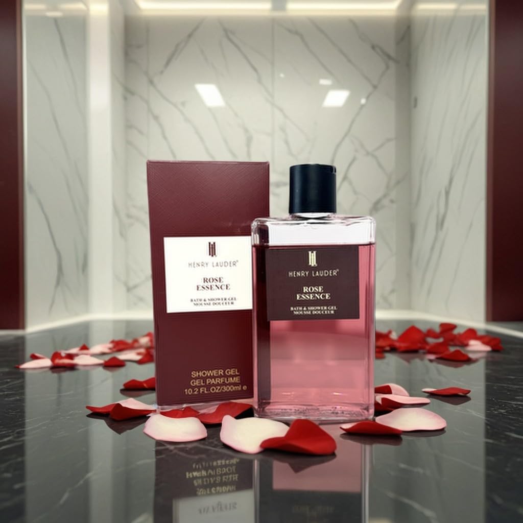 HENRY LAUDER Rose Essence Bath & Shower Gel, 10.2 fl oz