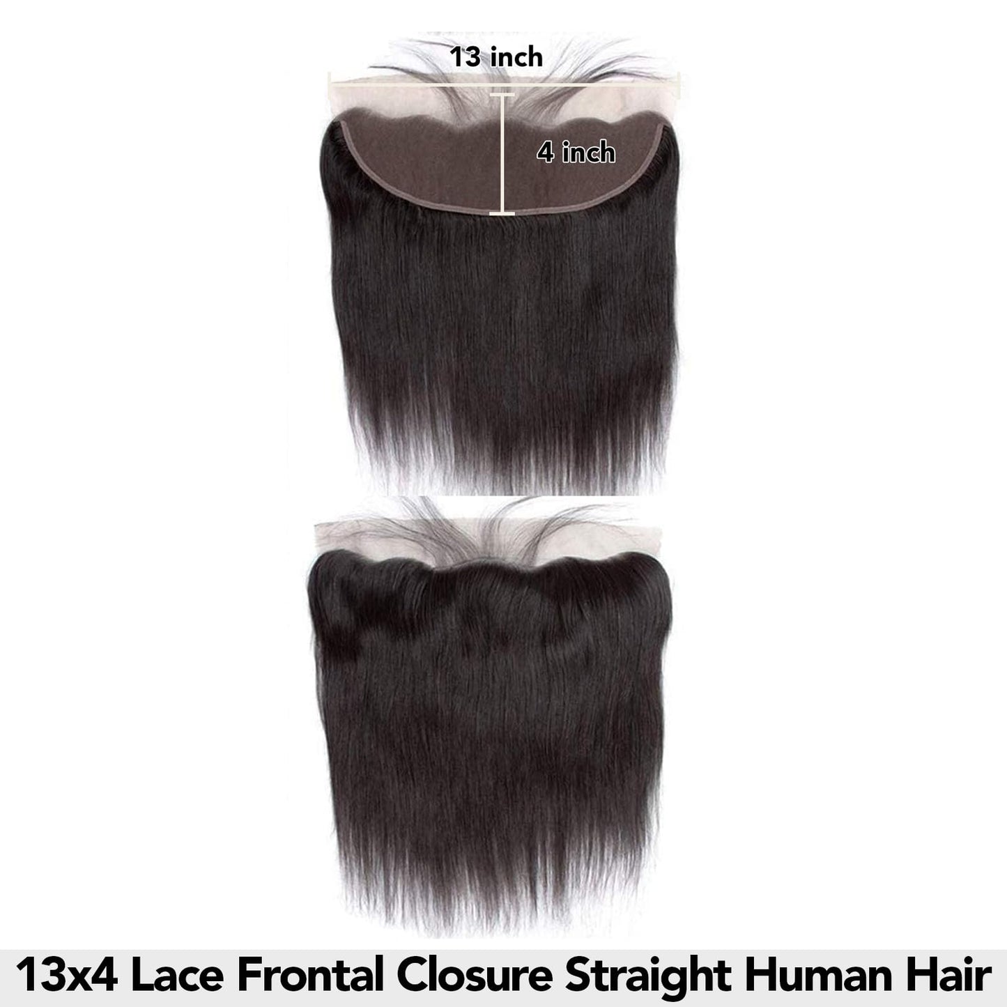 13x4 HD Lace Frontal Closure Human Hair Straight HD Lace Closure Human Hair Free Part 22 Inch Natural Black Frontal HD Lace