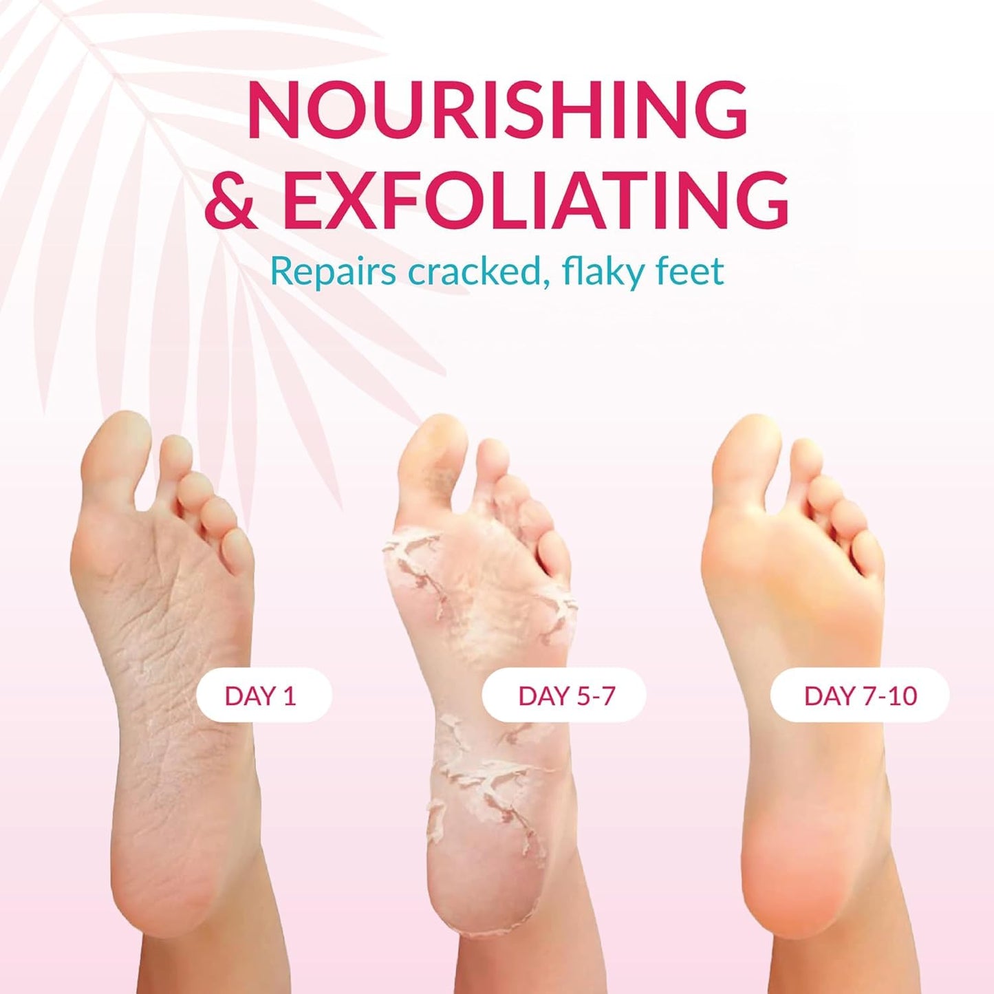 Summer Foot Peeling Mask That Removes Dead Skin - Dermatologically Tested Callus Remover for Dry Cracked Feet - Exfoliating Foot Peel Mask for Baby Soft Feet - Cucumber & Urea Extracts