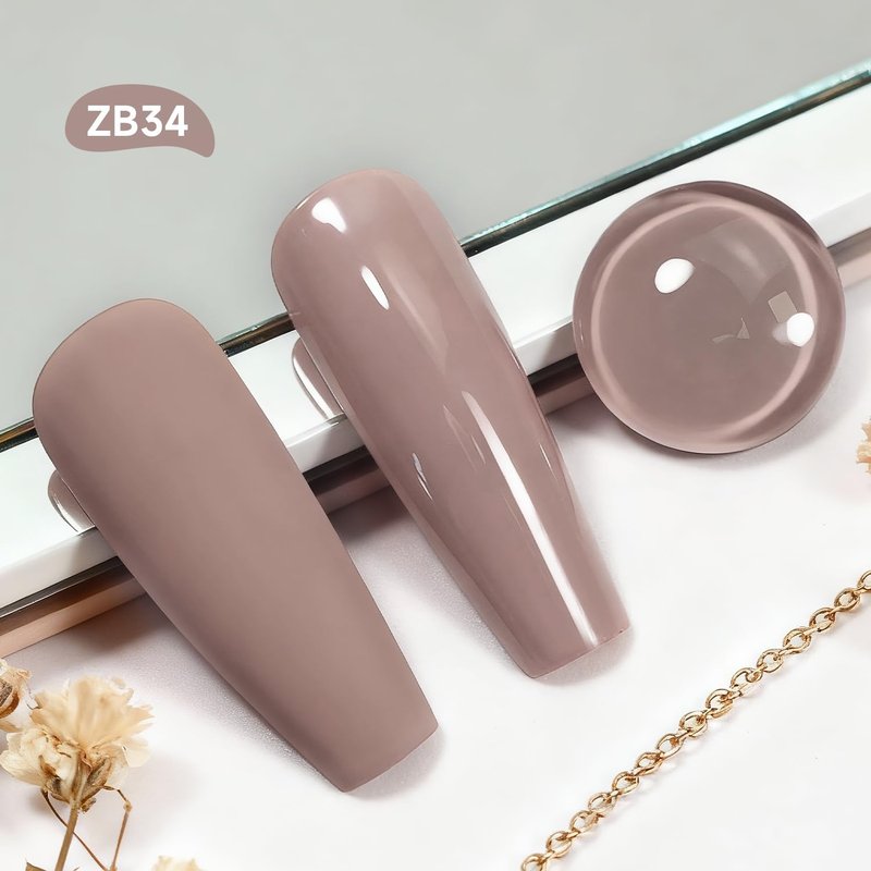 OpenLive 18ml Light Brown Nail Polish Large Volume Quick Dry Nail Polish, Long Lasting Shine, Fingernail Toenail Nail Art DIY Home Travel Nail Art Gift