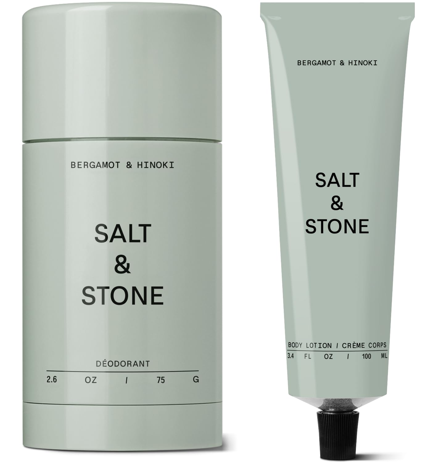 Salt & Stone Deodorant + Body Lotion | Bergamot & Hinoki