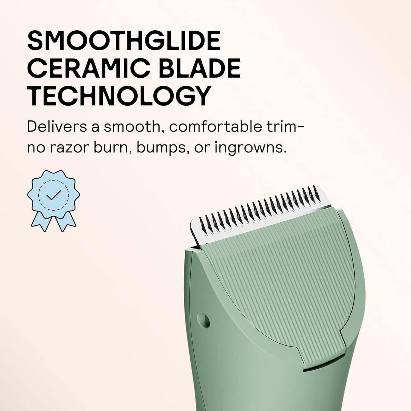 MERIDIAN The Trimmer Original - Body Hair Trimmer for Men, Electric Shaver for Pubic Hair, Chest, Legs & Bikini, Waterproof & Rechargeable