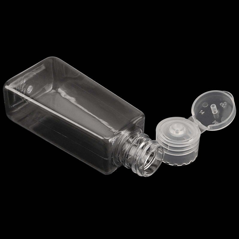 JAPCHET 80 PCS 2 oz Plastic Empty Bottles with Flip Cap, Refillable Travel Size Bottles Small Portable Flip Cap Containers for Lotion, Essential Oils, Shampoo and Toiletries