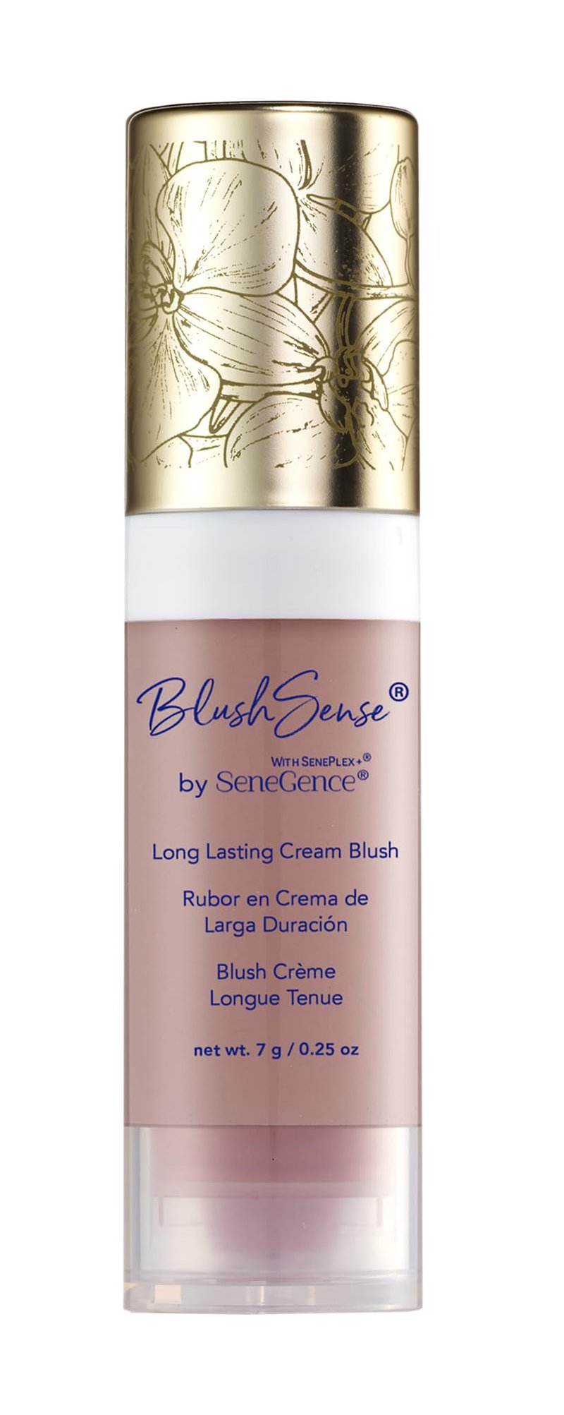 SeneGence BlushSense Cream Blush, Pouty Pink, 0.25 Oz, Blendable Hydrating Formula with SenePlex+ for Anti-Aging Benefits, Enriched with Vitamins B & E