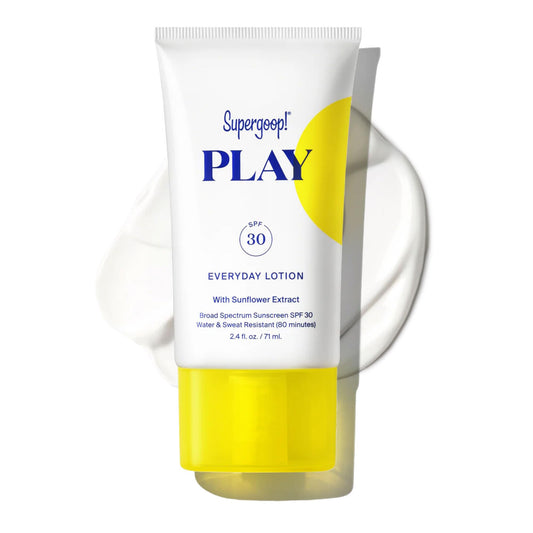 Supergoop! PLAY Everyday Lotion SPF 50 - Broad Spectrum Body & Face Sunscreen - Great for Active Days - Fast Absorbing, Water & Sweat Resistant - 2.4 fl oz