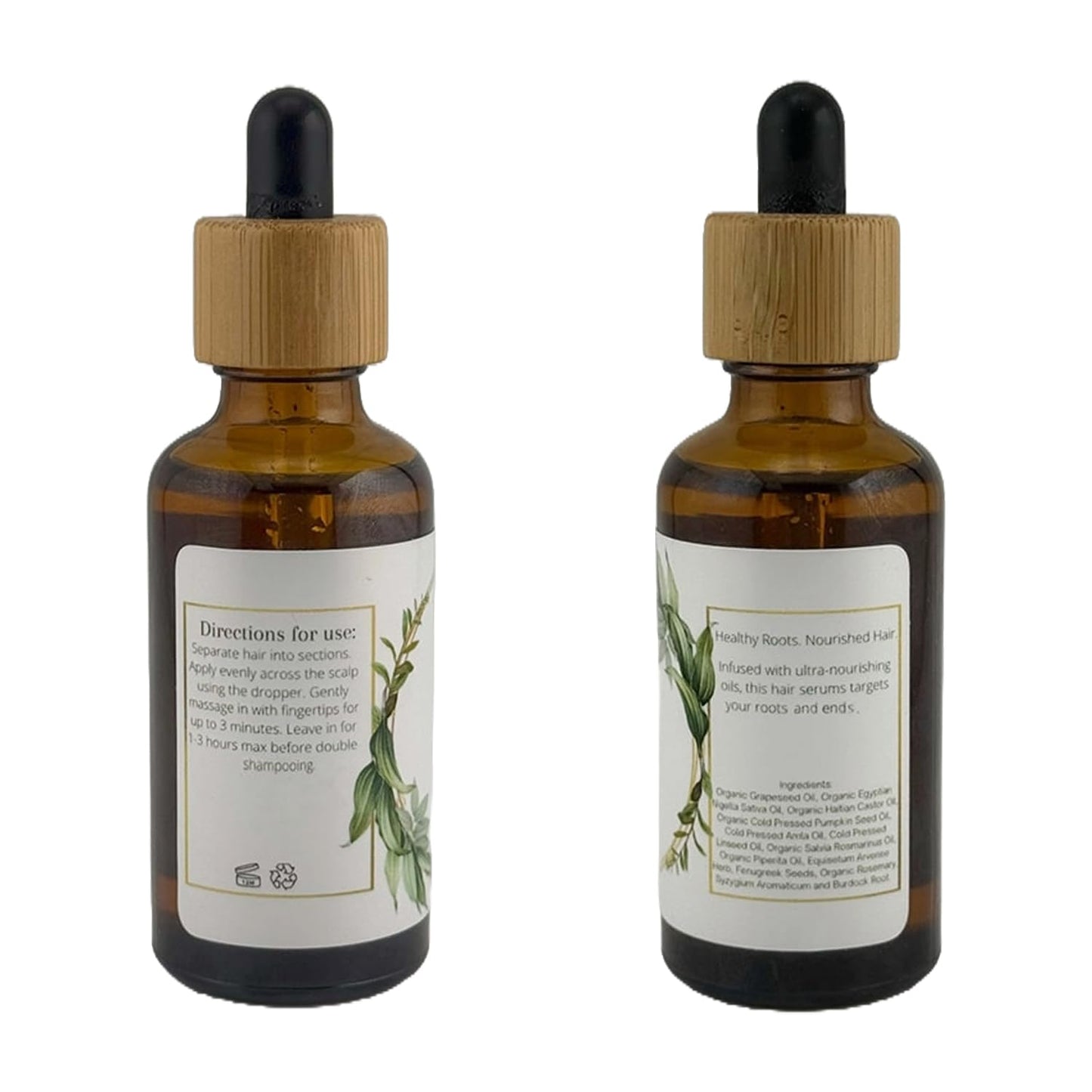 Lia Organics Hair Growth Oil - Organic Rosemary & Castor Oil Blend for Thick, Healthy Hair | 1.70 Fl Oz