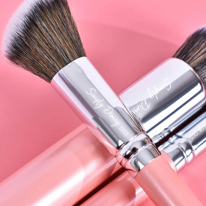 Makeup Brushes Set 16 pcs, Premium Natural Hair Blending, Blush Powder Makeup, Pink Makeup Brush Set, Deluxe Brush Set