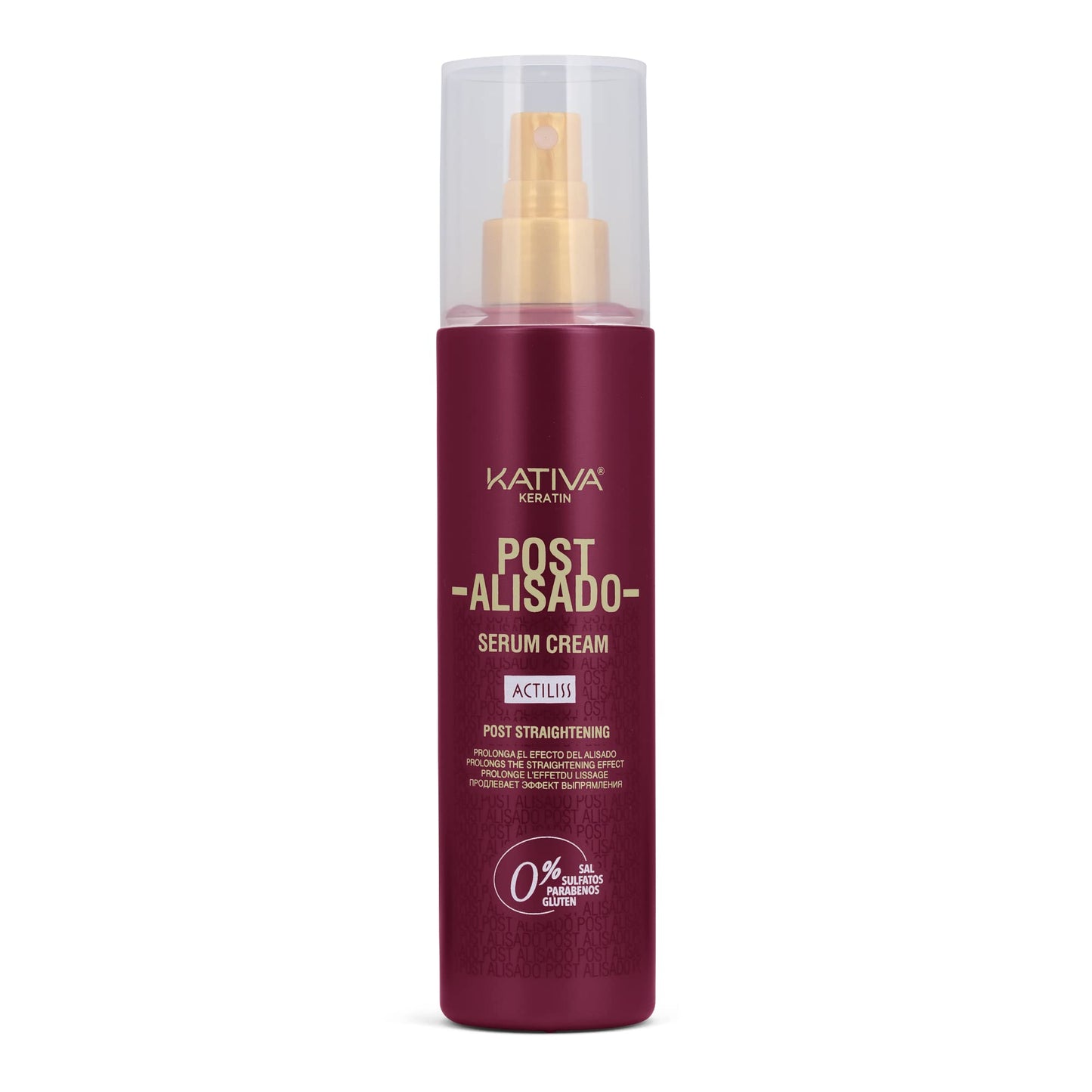 Kativa Post Straightening Serum Cream, 6.8 Oz - Prolongs Straightening Results for Manageable, Shiny, Smooth Hair - Free of Salt, Sulfate, Gluten, Paraben