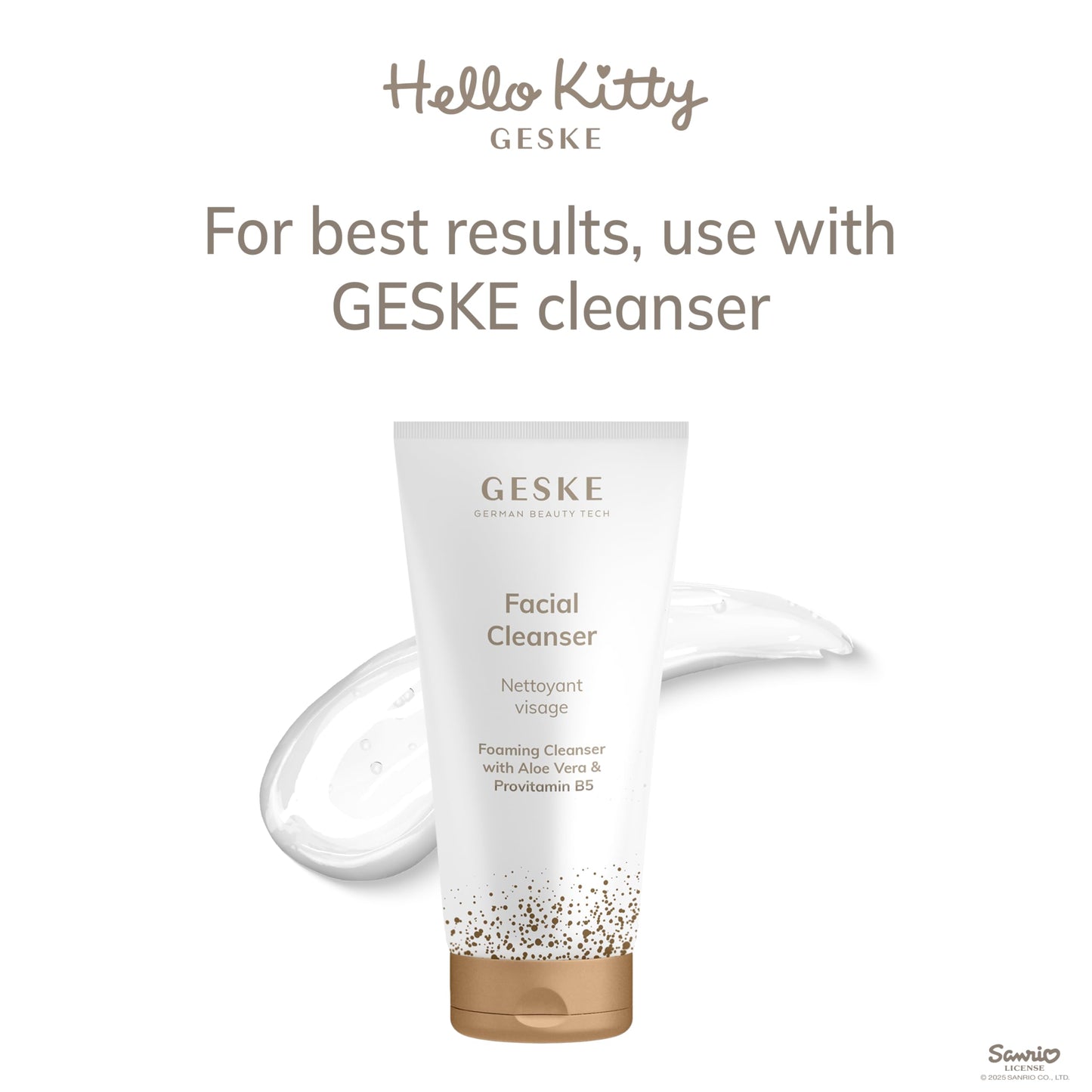 GESKE x Hello Kitty SmartAppGuided Facial Cleansing Brush | 3 in 1 | Gentle Cleansing