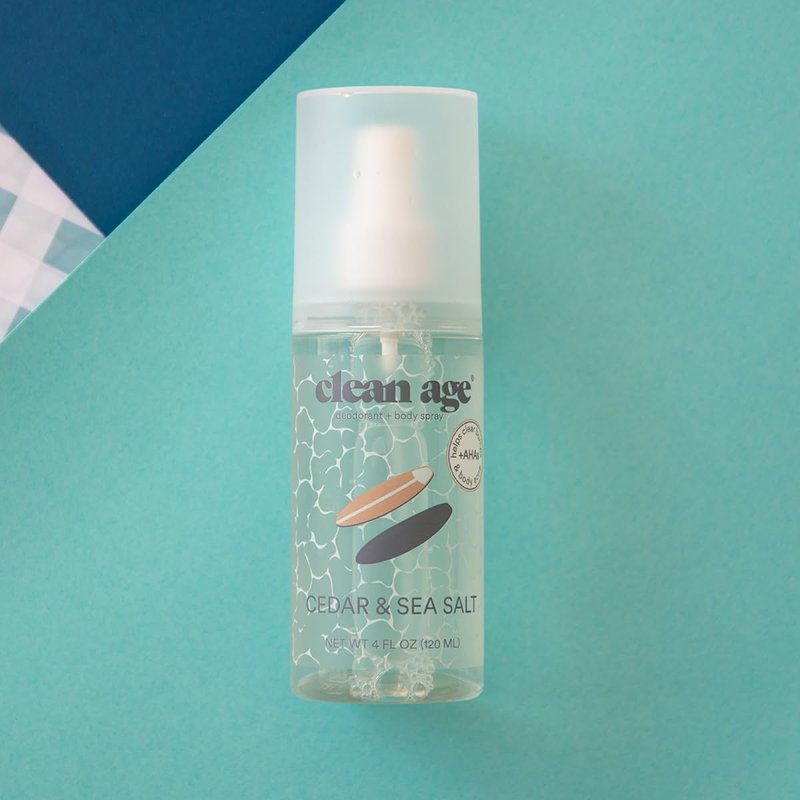 Clean Age - Aluminum Free Deodorant & Body Spray for Whole Body - 3 Pack 4oz ea - Coastal Vibes (Cedar, Oasis and Waves) - Clean Deodorant and Body Spray for Teen Boys and Girls