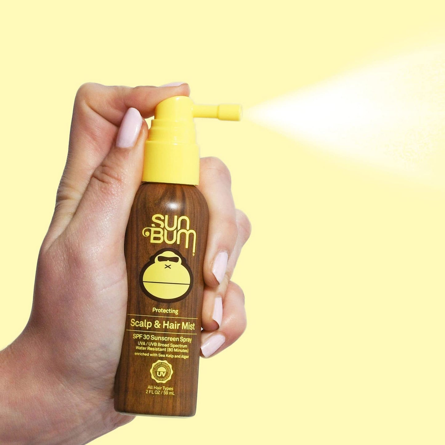 Sun Bum Original SPF 30 Sunscreen Scalp and Hair Mist 2 OZ and Cool Down Aloe Vera After Sun Care Spray 6 oz Bundle