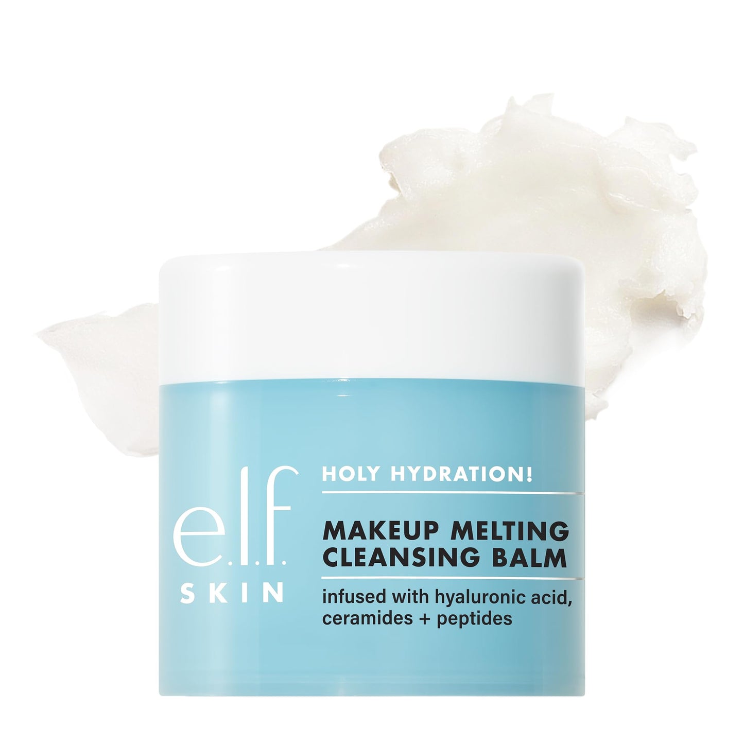 e.l.f., Skin Holy Hydration! Makeup Melting Cleansing Balm, Face Cleanser and Makeup Remover, Infused with Hyaluronic Acid to Hydrate Skin
