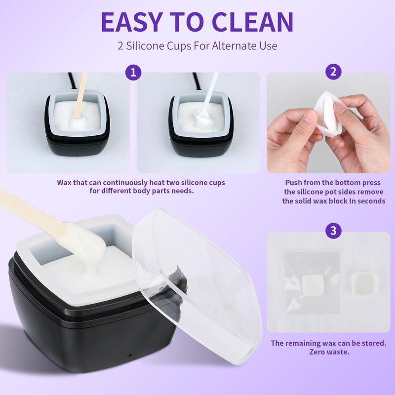 Double Wax Warmer For Hair Removal, Waxing Kit For Women & Men, Hard Wax Kit Wax Machine For Hair Removal Dual Wax Pot Warmer Professional Adjustable Temp Waxing Kit For Full Body, Facial, Home, Salon