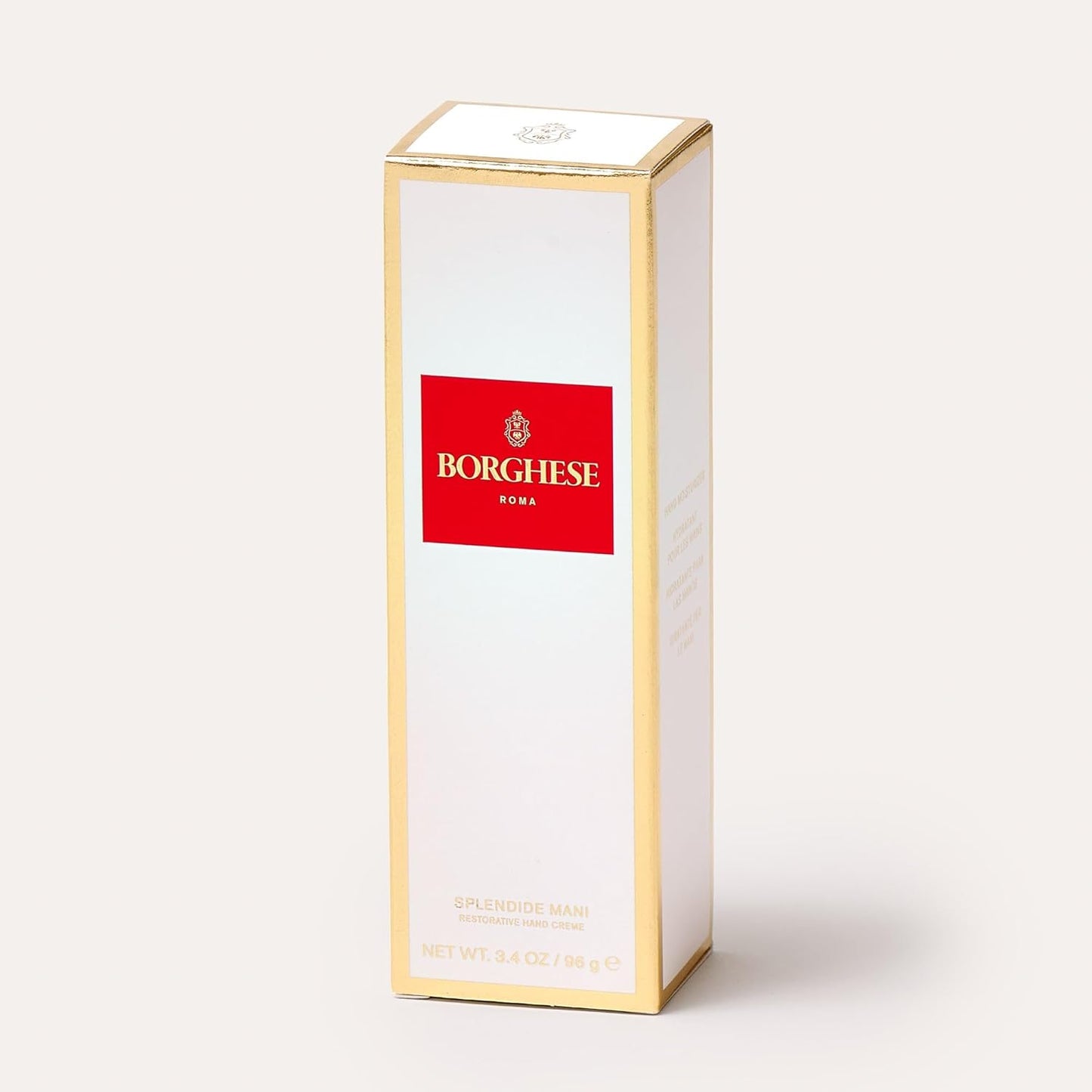 Borghese Splendide Mani Hand Cream - Hydrating Cuticle & Skin Barrier Support with Vitamin E | 3.4 oz Scented