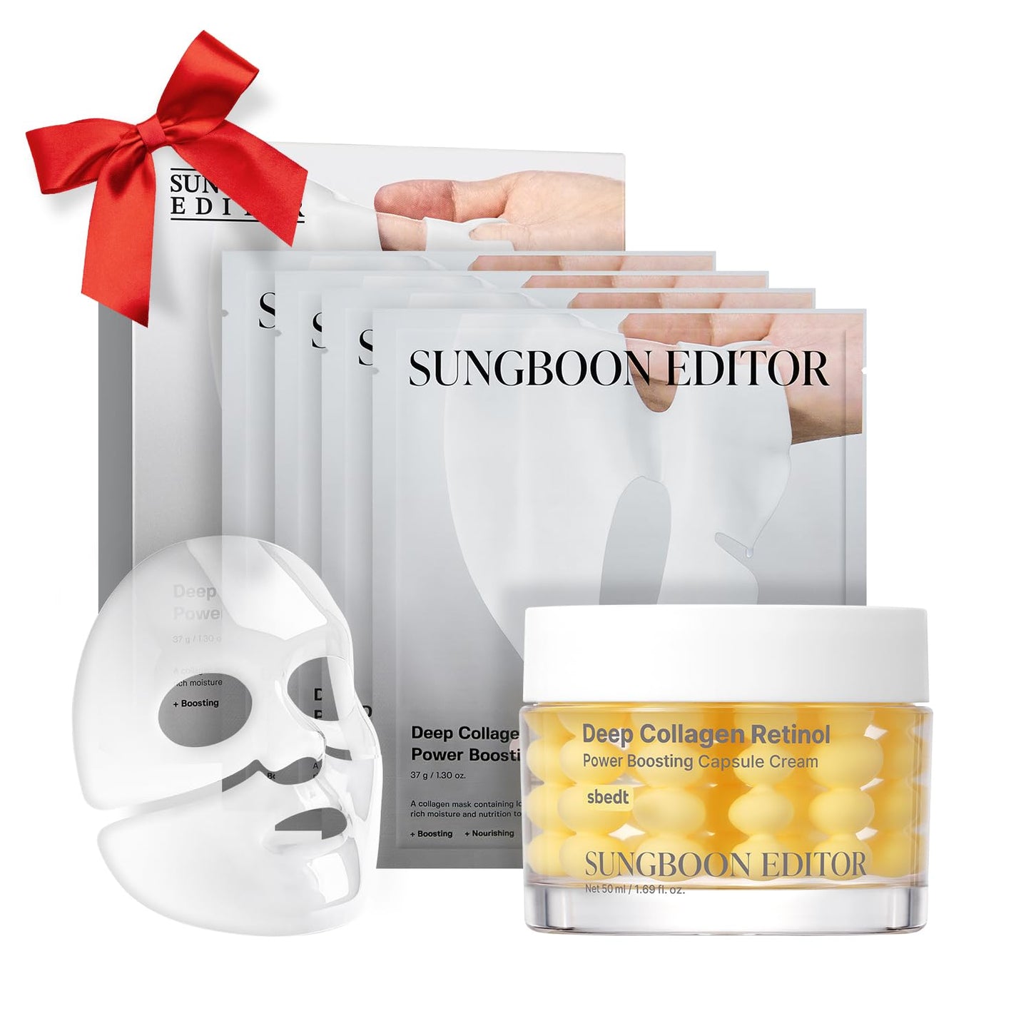 Deep Collagen Boosting Duo - Collagen Mask & Power Capsule Cream | Skincare Gift Set for Mom