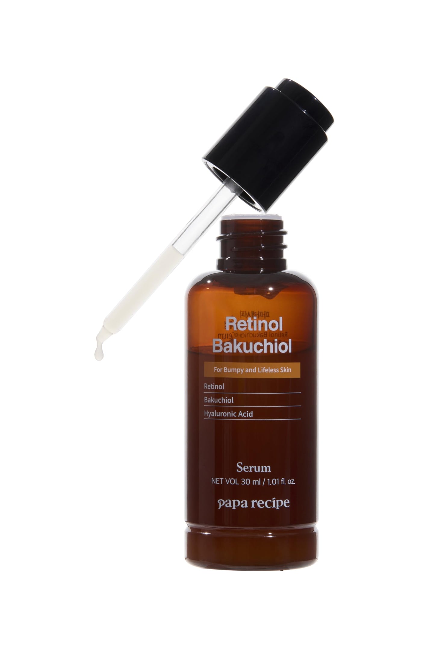 Papa Recipe Retinol Bakuchiol Face Serum(1.01fl oz/30ml) - Vitamin A Serum for Face, Soothing, Firming & Hydrating Skin with Bakuchiol, 10 Hyaluronic Acids, Korean Skin Care, Lightweight & Non-Sticky