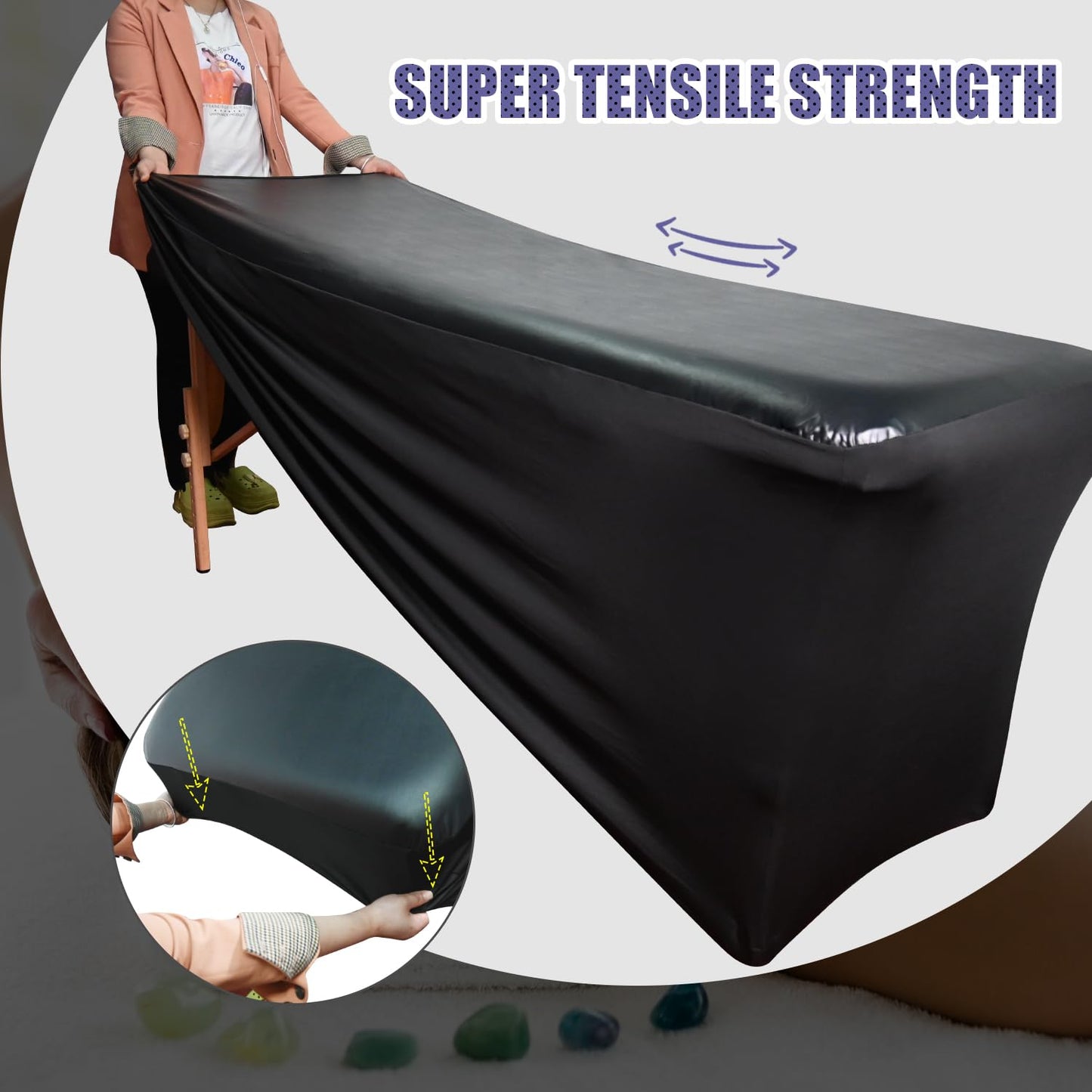 32" Wide PU Leather Lash Bed Cover, Waterproof Massage Table Protector