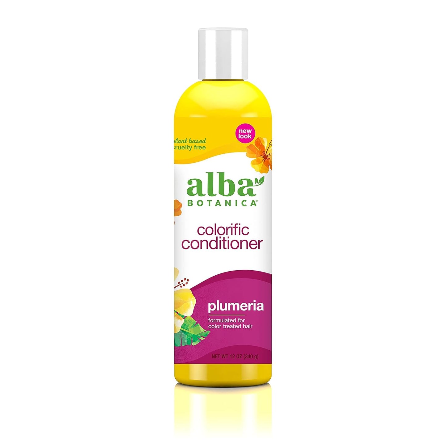 Alba Botanica Colorific Conditioner - Plumeria Scent, 12 Oz | Nourishing Hair Care