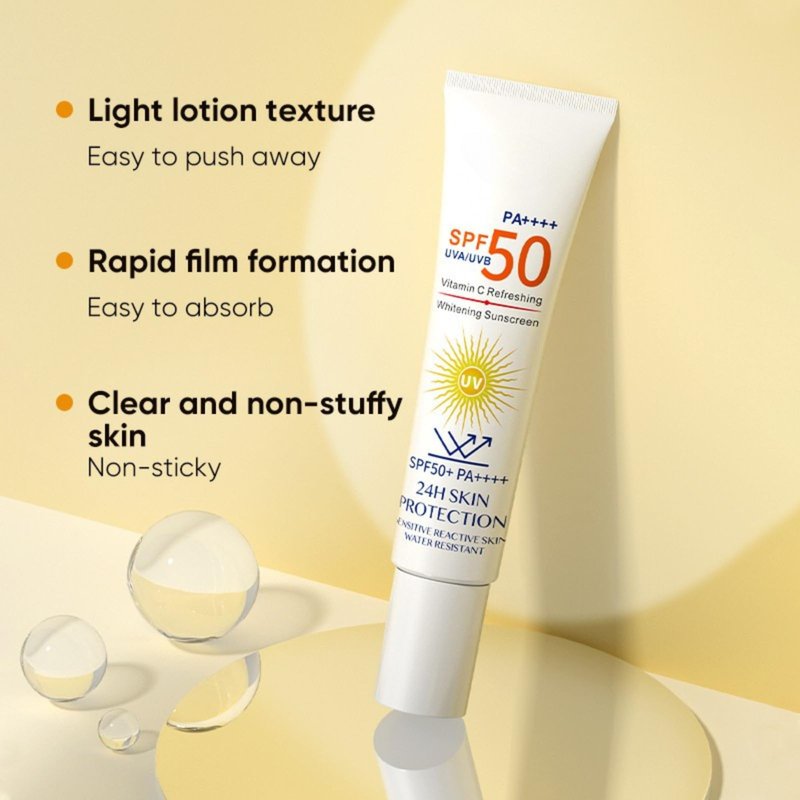 Sunscreen for Face, UV Defense Hydro Calming Sunscreen, SPF 50+, with Vitamin C, Moisturizing Daily Protection for Sensitive Skin, 0.88 Fl Oz