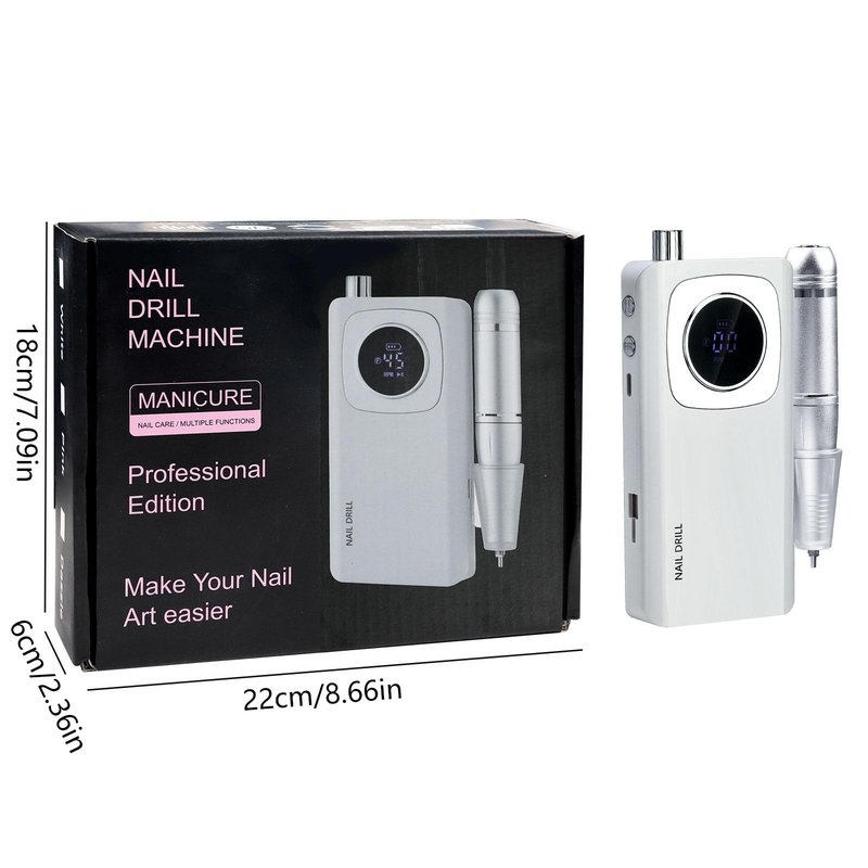 45000RPM Electric Machine Set With LCD Screen File Machine For Acrylic Gels Nails Manicures
