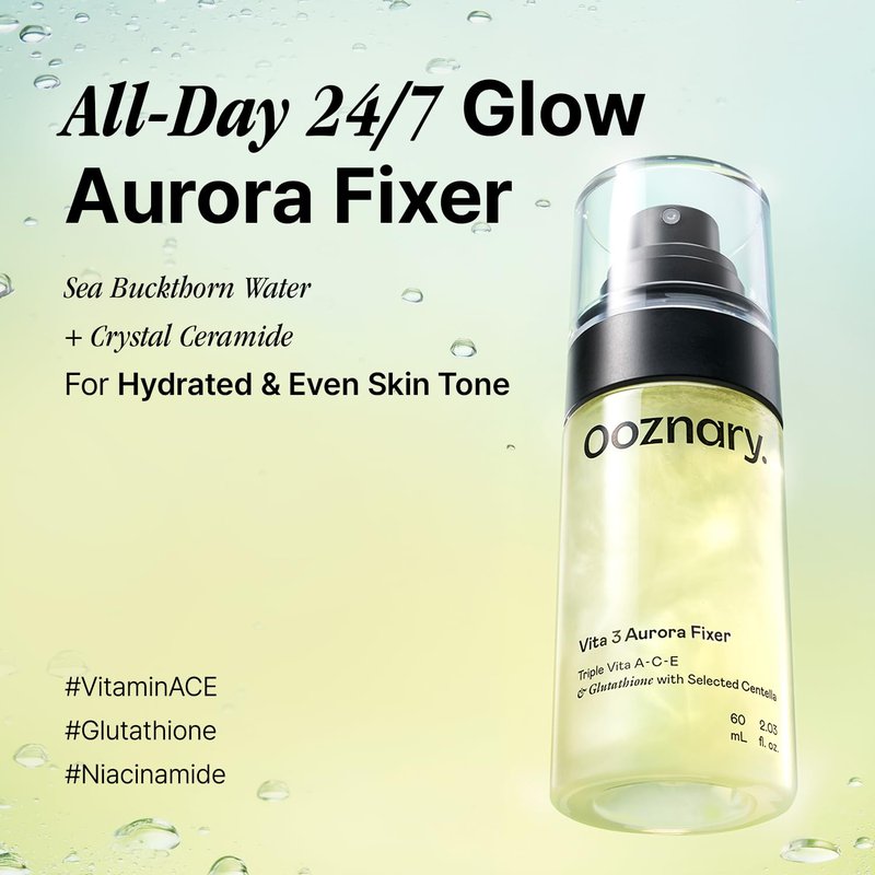 Ooznary Vita 3 Aurora Fixer Toner with Vitamin ACE and Triple Centella for Even Tone Solution | Korean Skin Care | 2.03 fl.oz 60ml