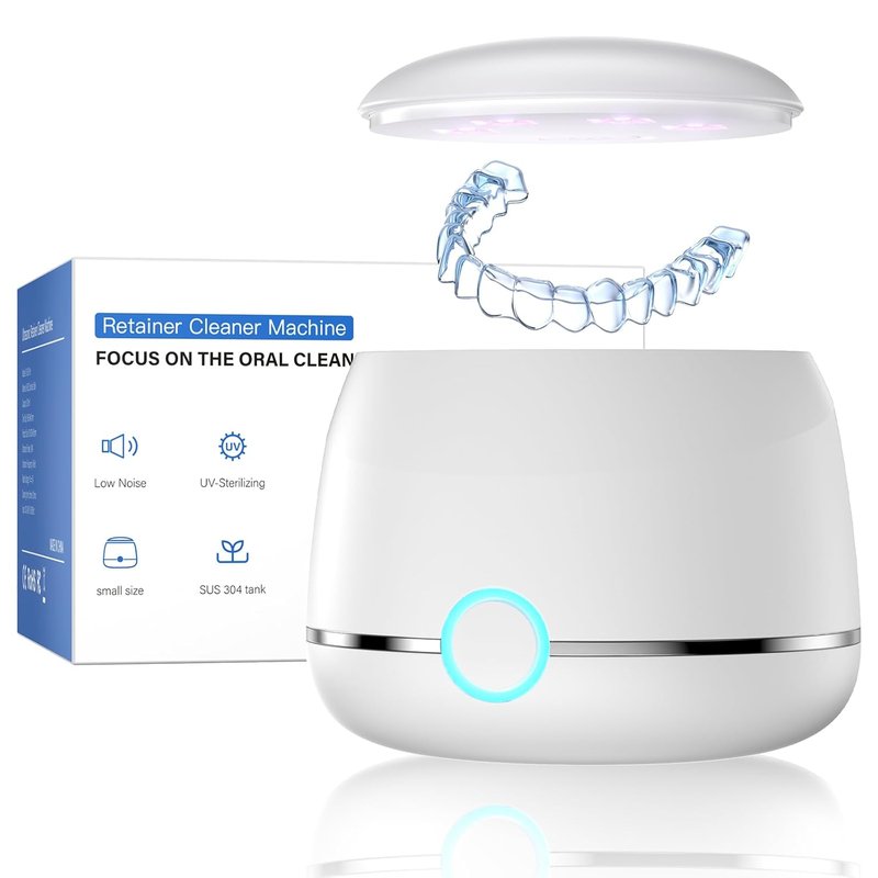 Denture Cleaner Machine - 45kHz Ultrasonic Jewelry & Mouthguard Cleaner | 200ml with Timer