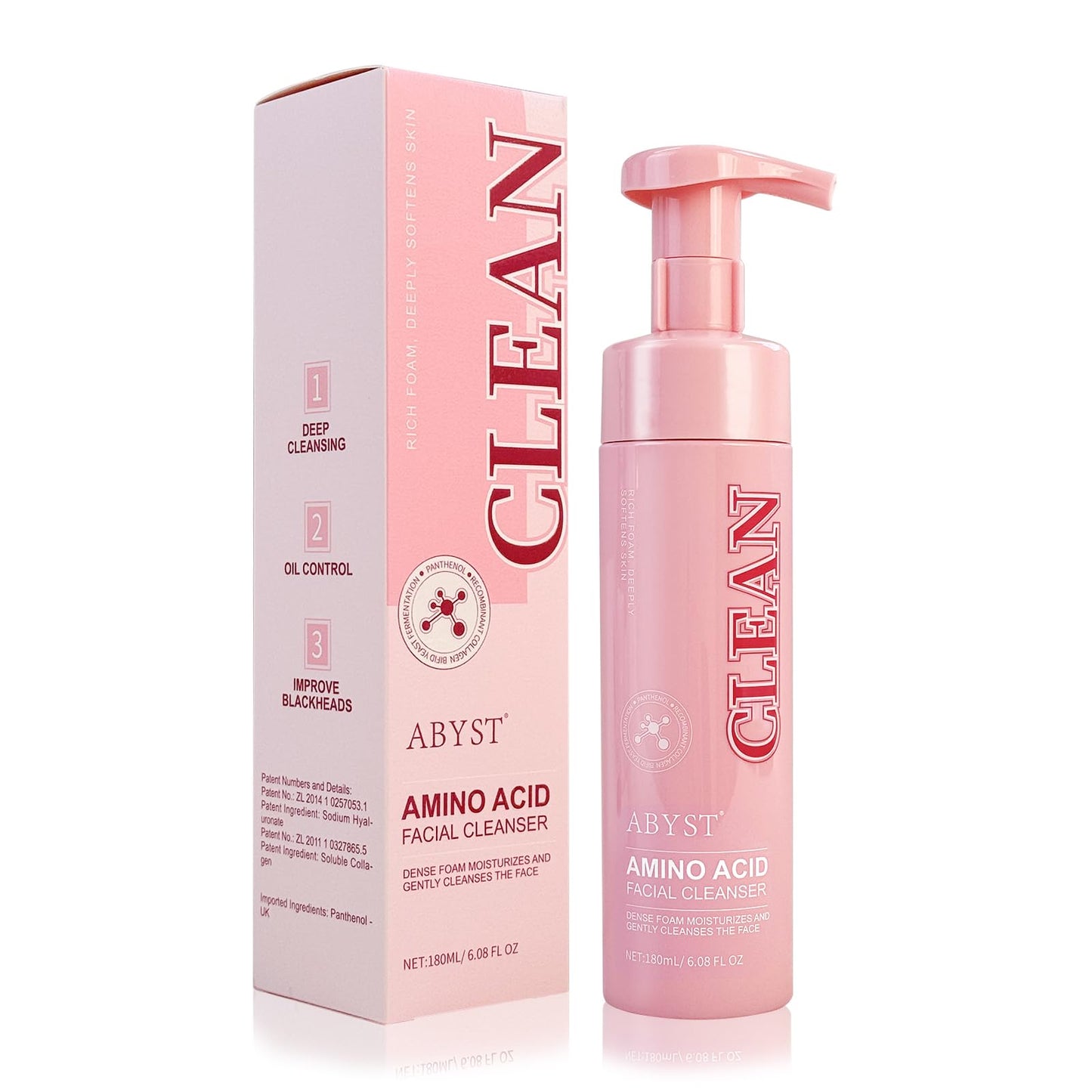 CJMJIM Foam Facial Cleanser - 2-in-1 Makeup Removing Face Wash with Hyaluronic Acid & Amino Acids, Moisturizing Formula for Dry to Combination Skin, Gentle Daily Cleansing (1)