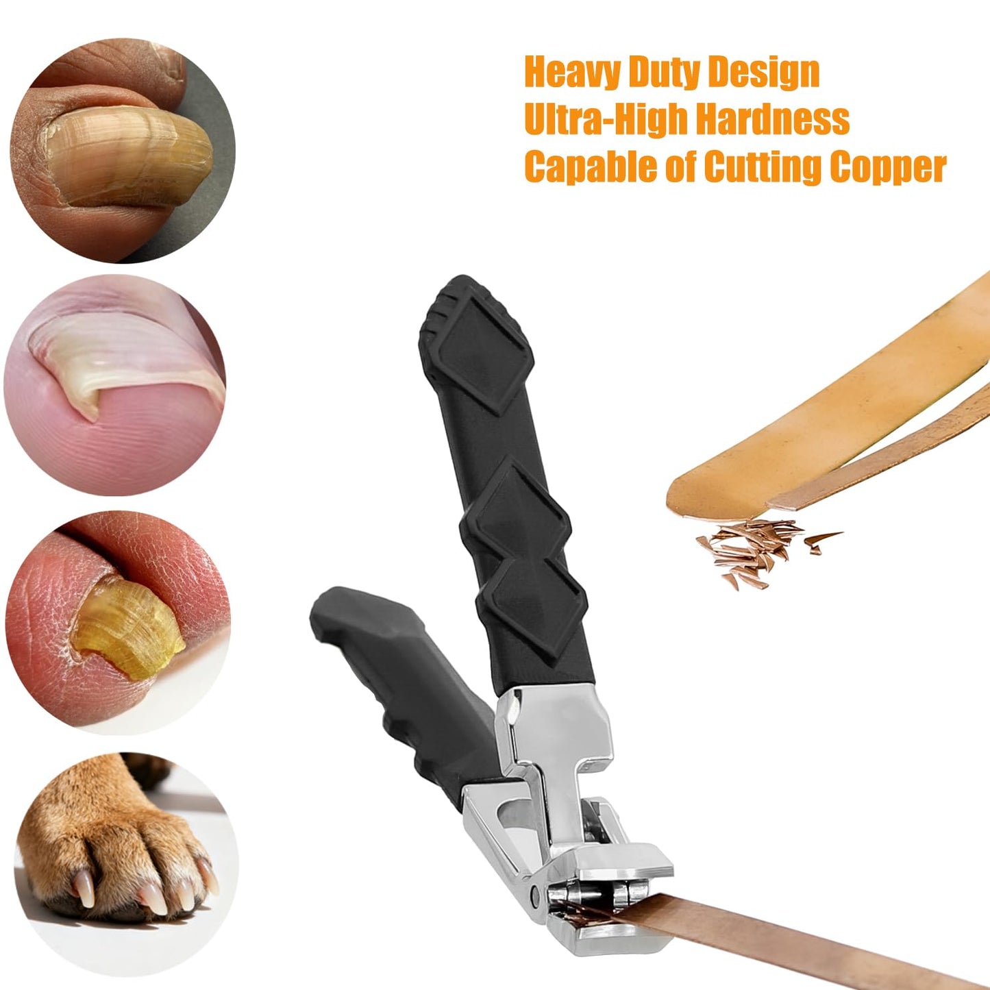 Precision Stainless Steel Heavy Duty Angled Head,Wide Jaw Clippers for Seniors and Man,Ingrown Toenail,Thick Nail.Long Handle, Extra-Large Slanted Nail Cutter.Men,Women,Elderly.6Pcs (6PCS NAI)