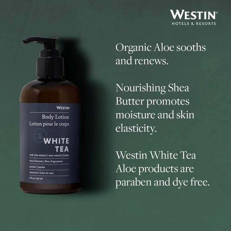 White Tea Lotion & Body Wash Set - Luxurious Hotel Bath Essentials | 8 oz Bottles Each