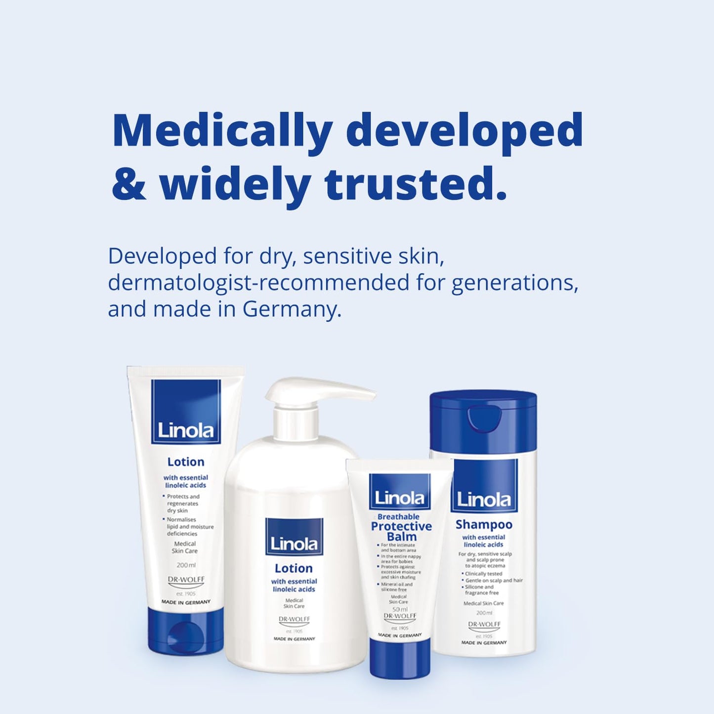 Linola Lotion - Body Lotion with Essential Linoleic Acids - for the Daily Care of Dry & Stressed Skin - Protects & Regenerates Dry Skin - Made in Germany - Vegan - 500 ml (16.9 Fl Oz)