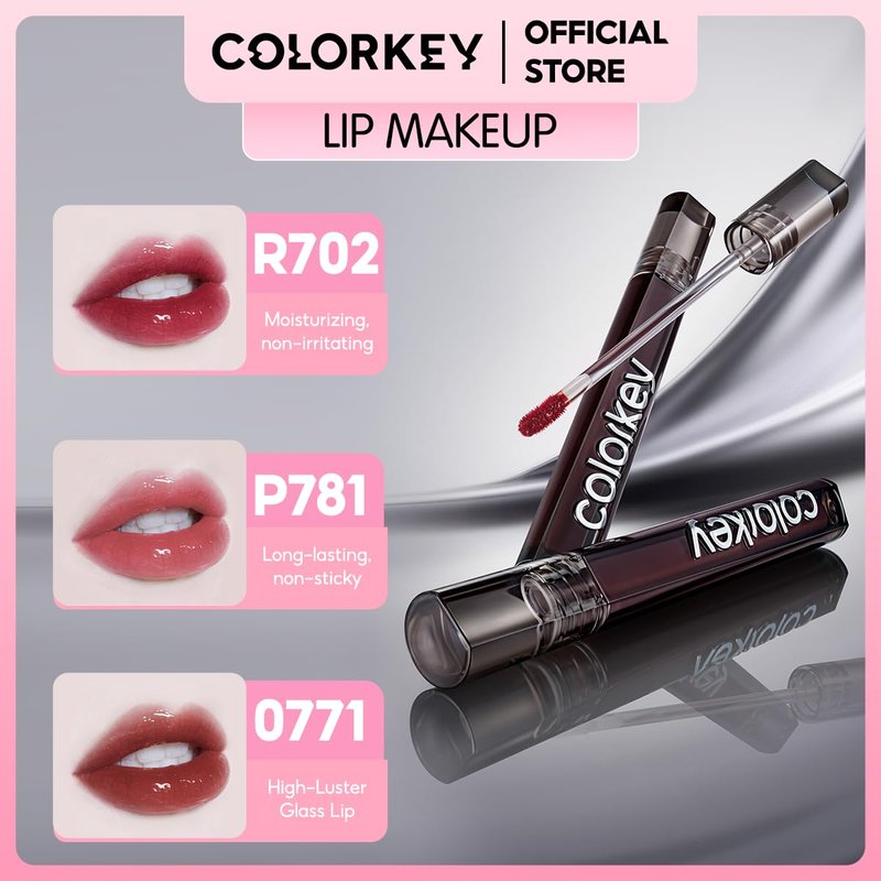 COLORKEY Air Lip Glaze - Lightweight Hydrating Lip Gloss for Long-Lasting Shine | Soft & Plump Finish