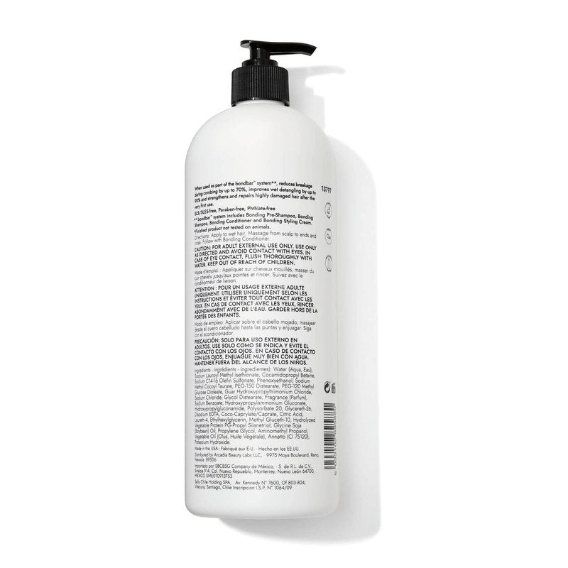 Bondbar Repairing Shampoo, Protects, Strengthens & Hydrates All Hair Types & Textures, Prevents Flyaways & Frizz, Adds Moisture & Shine, Vegan, Cruelty Free, 33.8 Fl Oz