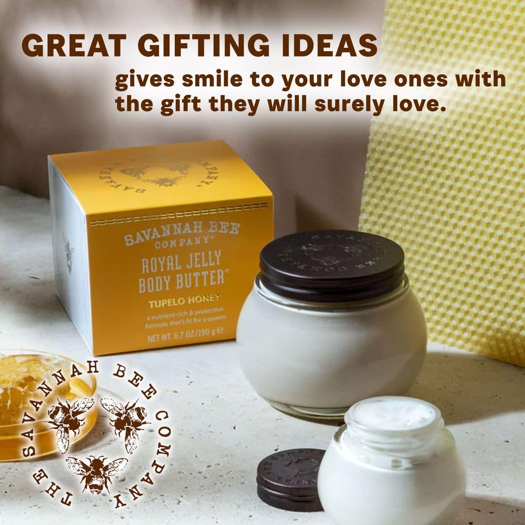 Savannah Bee Company Royal Jelly Body Butter - Deep Hydrating Body Butter for Dry Skin