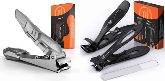 Heavy Duty Toenail Clippers for Thick Nails | Ergonomic Angled Nail Cutter for Seniors & Adults