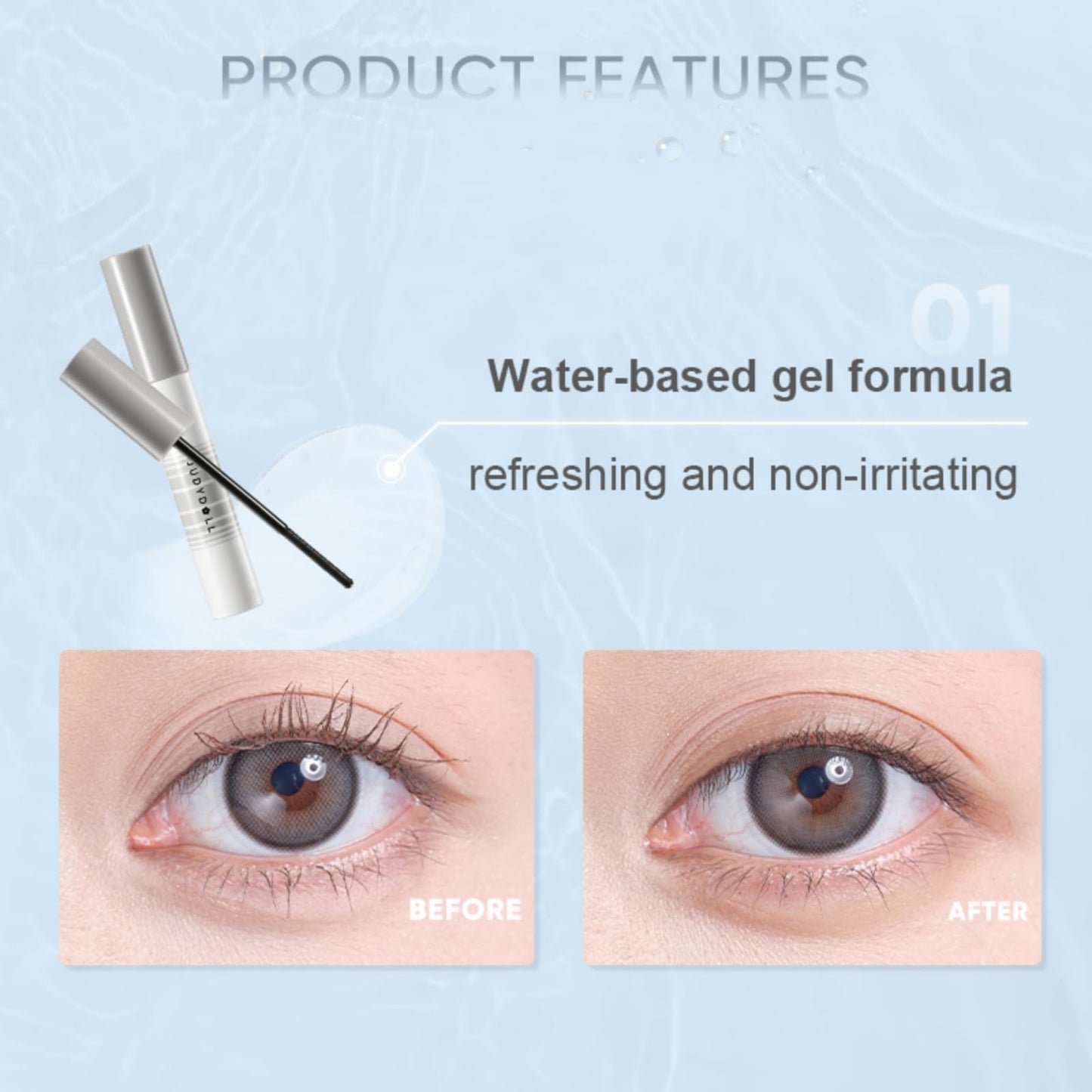 JUDYDOLL Mascara Remover- Gentle Remover for Waterproof Eye Makeup,Great Cleanser for Judydoll Iron Mascara, No Irritation, Fast, Safe & Easy, Sensitive Skin Friendly