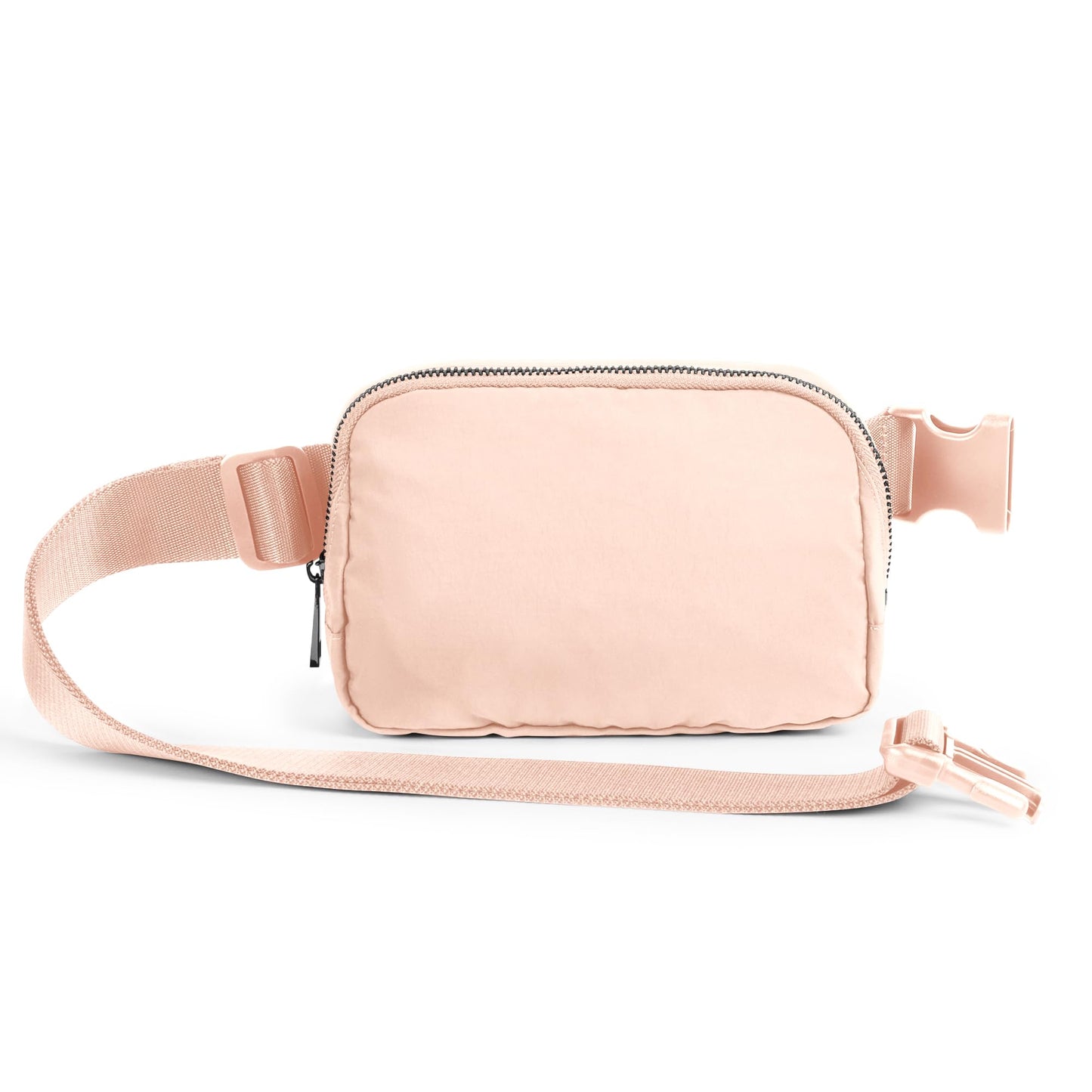 ODODOS Unisex Mini Belt Bag with Adjustable Strap Small Fanny Pack for Workout Running Traveling Hiking, Pale Coral