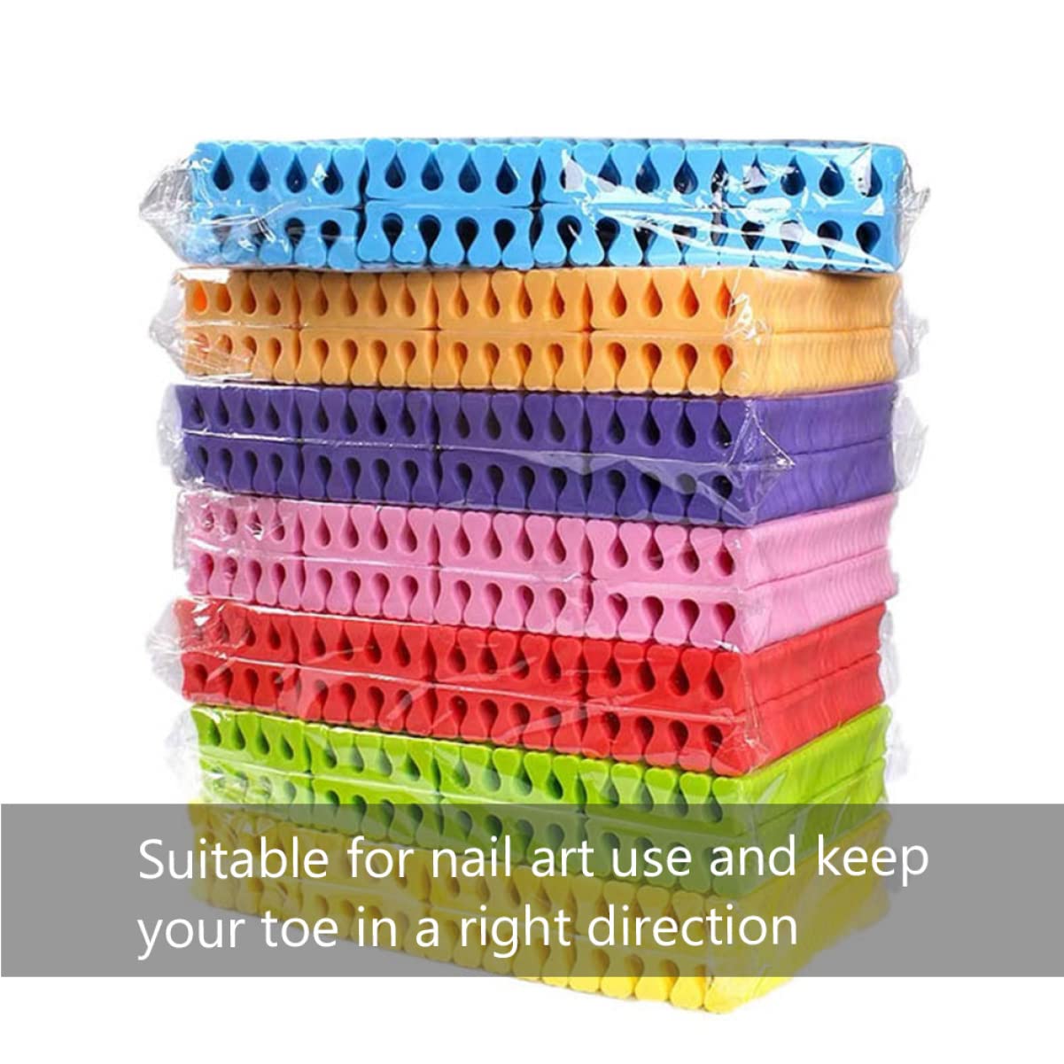 Foam Toe Separators 100 Pairs Comfortable Pedicure Toe Separators Finger Dividers Comfortable Design for Women Men Feet Nail Toenails Art Painting Polish Spa