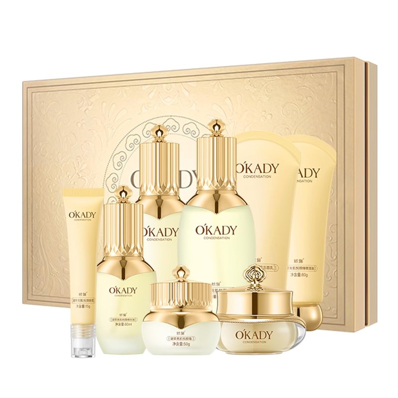 Gentle Nourishing Skincare Set - 8-Piece Complete Routine for All Skin Types | Cleanser, Toner, Serum & More