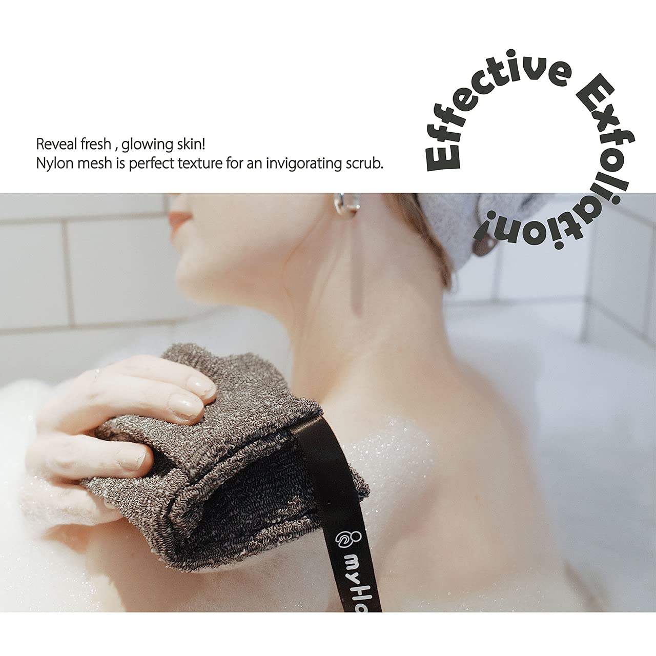 Exfoliating Soap Pocket Pouch - Body Scrubber Sponge for Bath & Shower | Graphite Gray, 6 Pack + 6 Lift Pads
