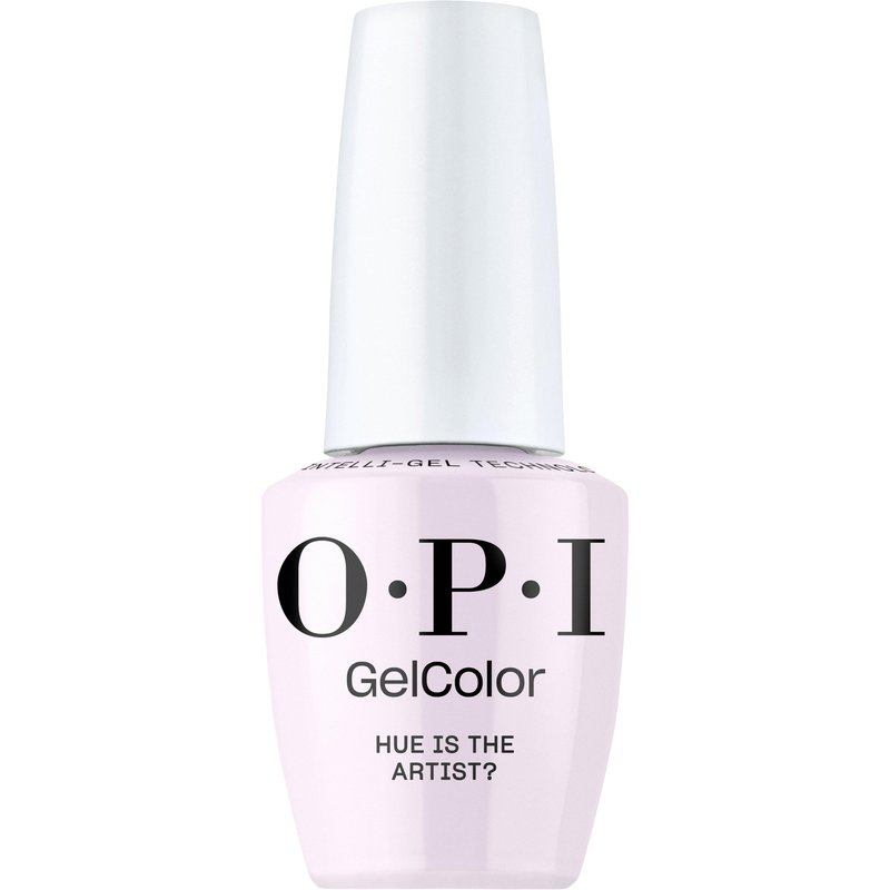 OPI GelColor Hue is the Artist? | Opaque Soft Cool Lavender-White Crème LED Cure Gel Nail Polish | Salon-Quality Shine, Long-Lasting Wear | 0.5 Fl Oz