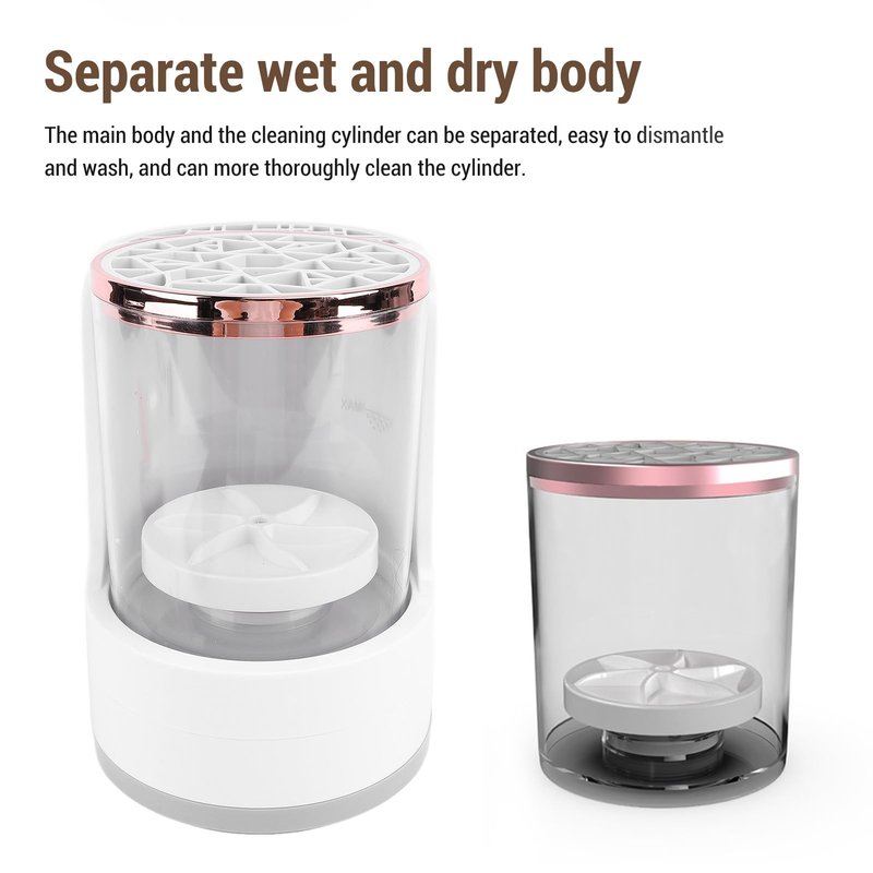 Electric Makeup Brush Cleaner, 850RPM USB Detachable Makeup Brush Cleaning Machine, 2H 5H Timer Automatic Makeup Brush Cleaner Dryer Machine, for Beauty Makeup Brush Set