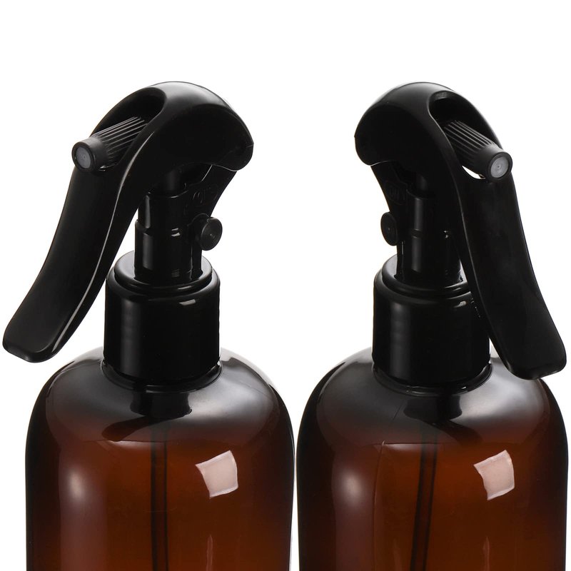 Bekith 12 Pack Plastic Spray Bottles with Black Fine Mist Sprayers, 16oz Refillable Spray Container for Cleaning Solutions, Plants, Hair